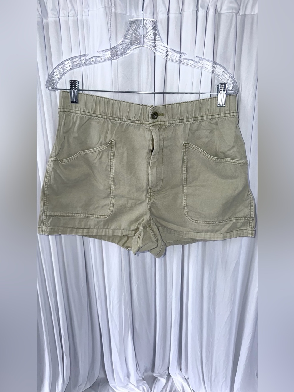 Madewell Olive-Tan Utility Cargo Shorts